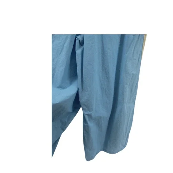 NEW BDG Adrienne Wide Leg Track Pants M Nylon Color Block Blue Tan White - Picture 8 of 11